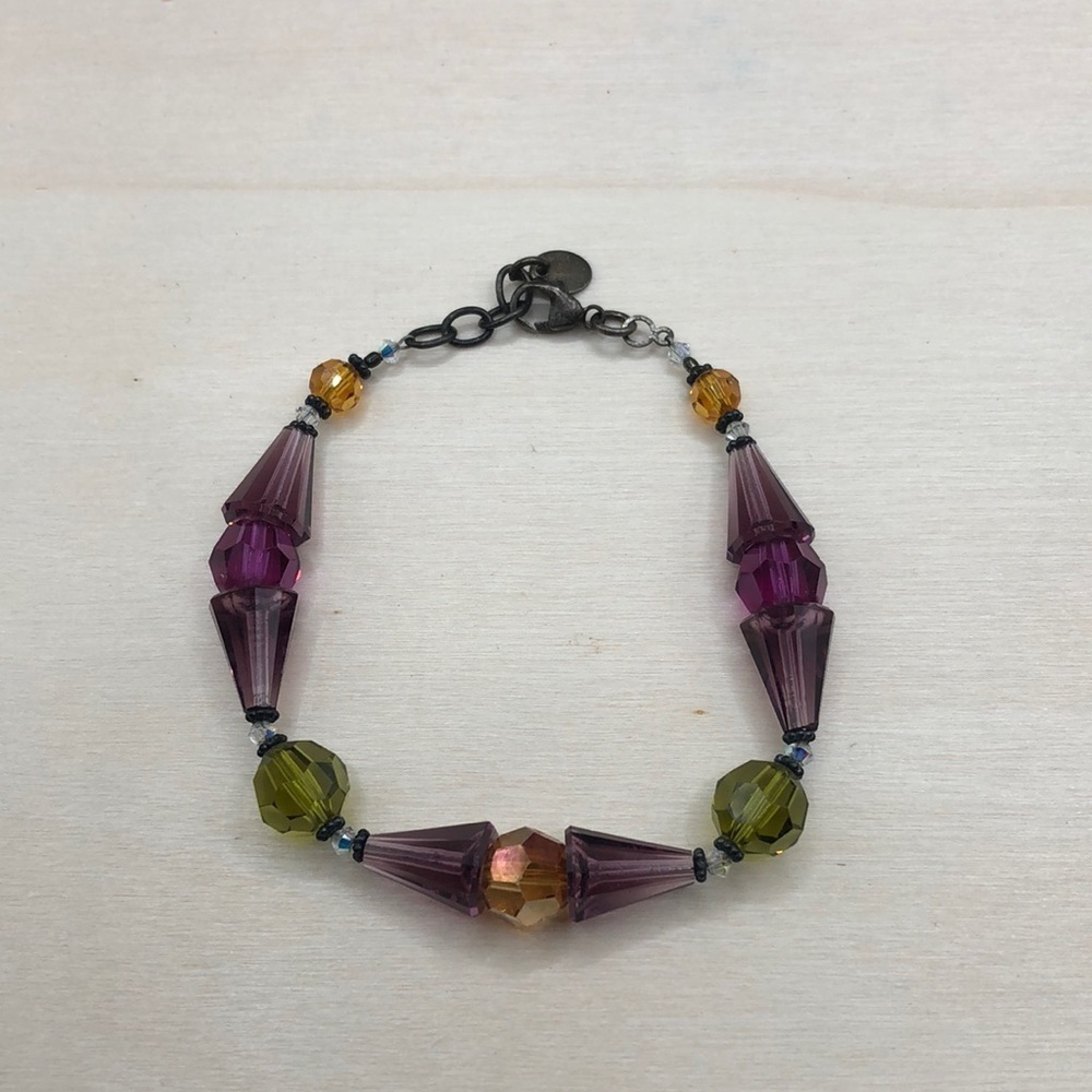 Black Cat Baubles Jewelry Gemstone Sterling Silver 925 Clasp Bracelet Boho.